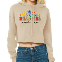 Dual Language Bilingual Crew Teacher Appreciation T Shirt Cropped Hoodie | Artistshot