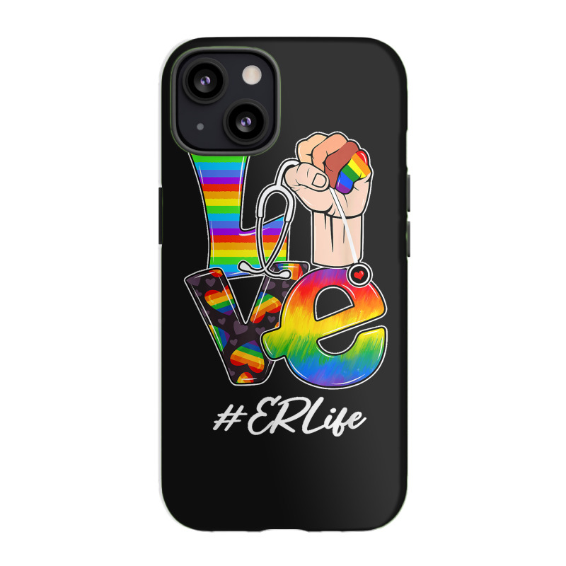 Love Er Life Nurse Lgbt Gay Pride Rainbow Flag Nursing Iphone 13 Case | Artistshot