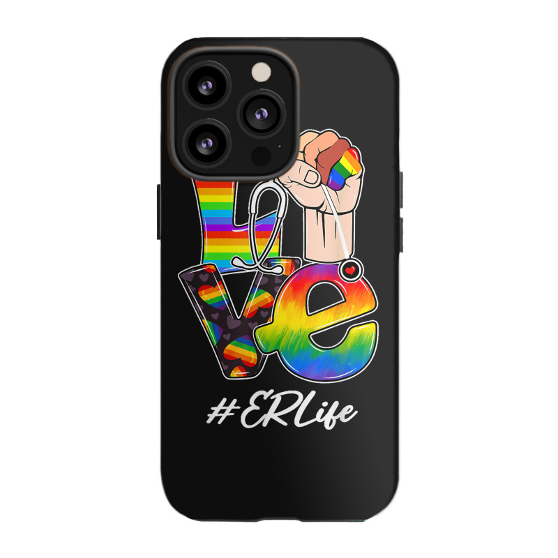 Love Er Life Nurse Lgbt Gay Pride Rainbow Flag Nursing Iphone 13 Pro Case | Artistshot