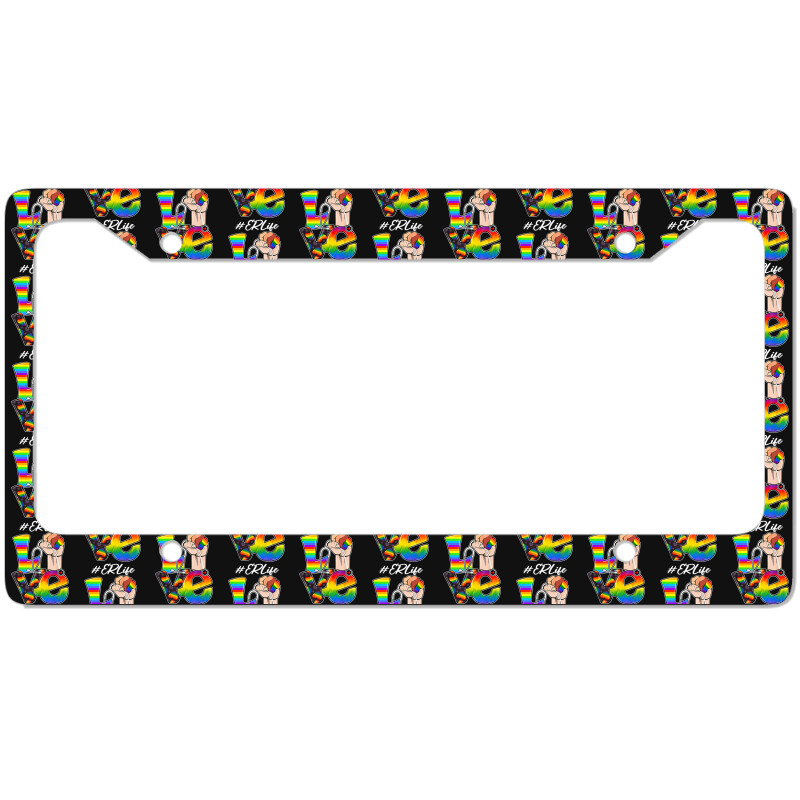 Love Er Life Nurse Lgbt Gay Pride Rainbow Flag Nursing License Plate Frame | Artistshot