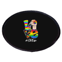 Love Er Life Nurse Lgbt Gay Pride Rainbow Flag Nursing Oval Patch | Artistshot