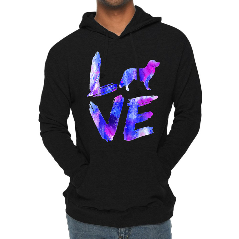 Love Nova Scotia Duck Tolling Retriever Toller Watercolor Bl Lightweight Hoodie | Artistshot