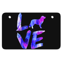 Love Nova Scotia Duck Tolling Retriever Toller Watercolor Bl Atv License Plate | Artistshot