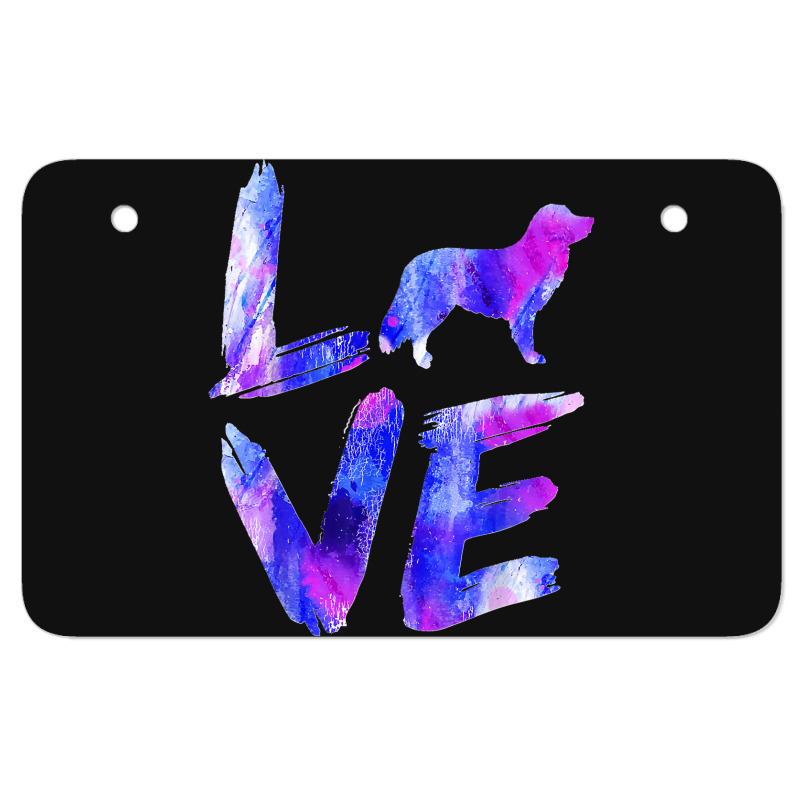 Love Nova Scotia Duck Tolling Retriever Toller Watercolor Bl Atv License Plate | Artistshot