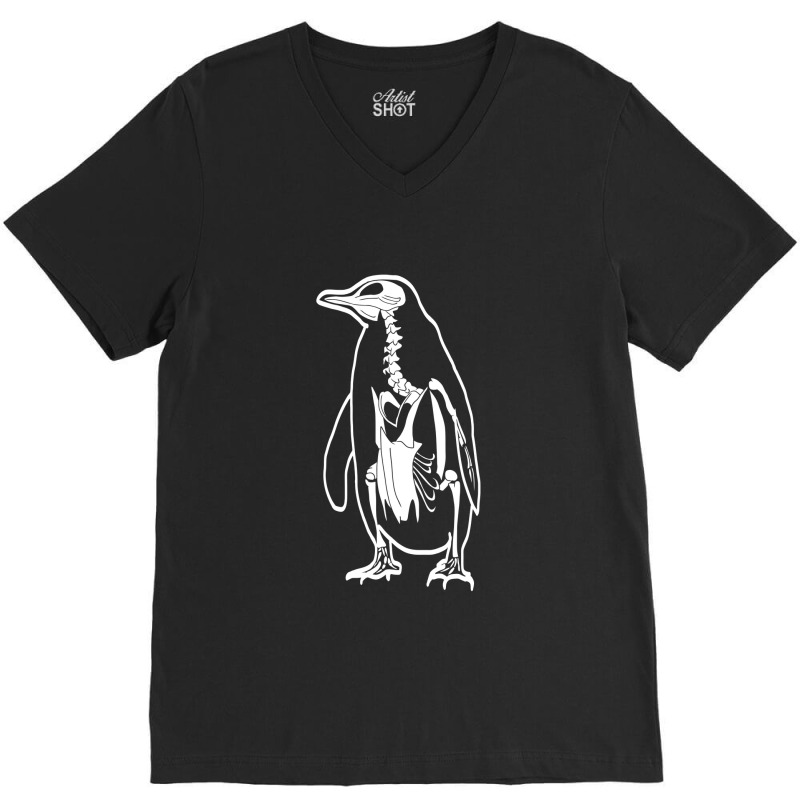 Penguin Skeleton Classic V-Neck Tee by Wrip1959 | Artistshot