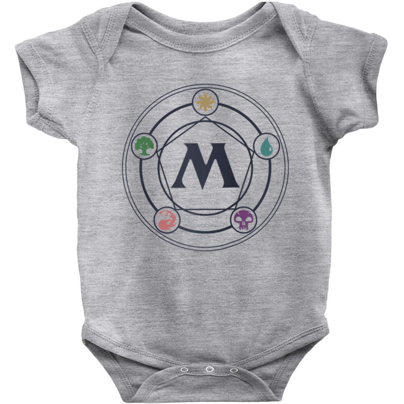 Magic The Gathering  Mana Pentagon Raglan Baseball Tee Baby Bodysuit by cm-arts | Artistshot