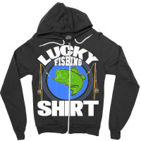 Lucky Fishing Funny Fisherman Fish Premium Zipper Hoodie | Artistshot