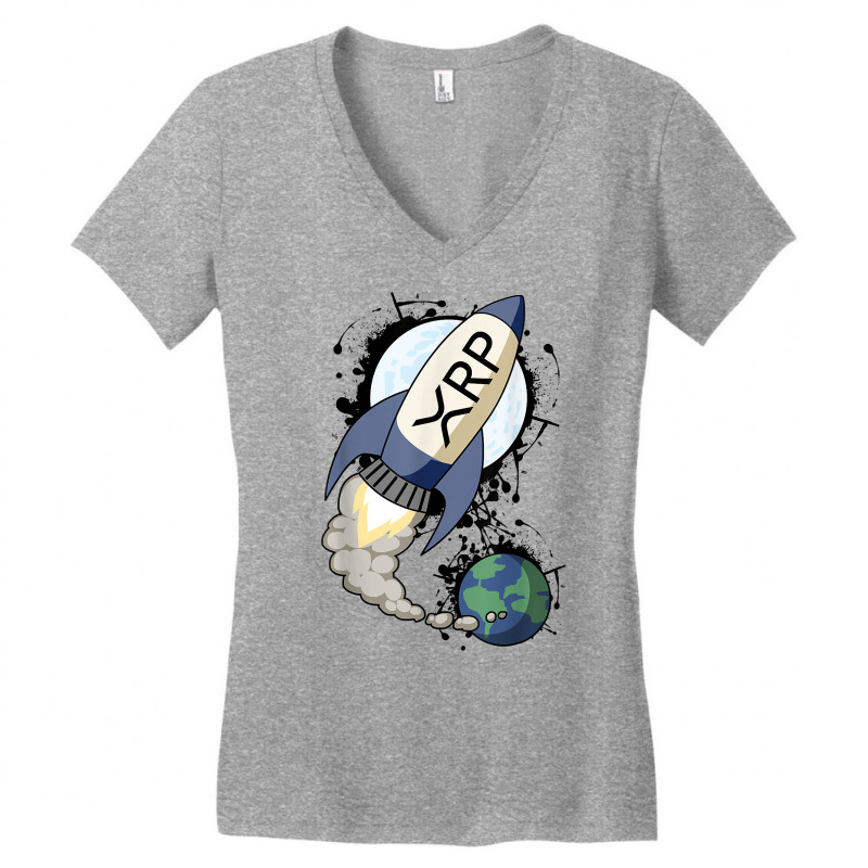 Xrp To The Moon Hodl Crypto Ripple Token Millionaire Bullrun T Shirt Women's V-Neck T-Shirt by raedobawov | Artistshot