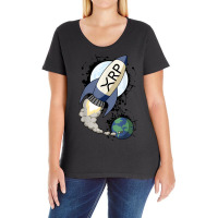 Xrp To The Moon Hodl Crypto Ripple Token Millionaire Bullrun T Shirt Ladies Curvy T-shirt | Artistshot