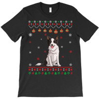 Border Collie Dog Ugly Xmas Design Matching Ugly Christmas T-shirt | Artistshot