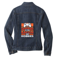 Gaming Is The Bacon Of Hobbies Ladies Denim Jacket | Artistshot