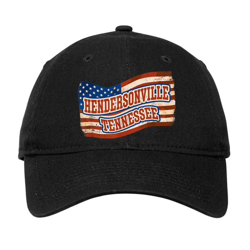 Hendersonville city Tennessee Vintage American Flag Adjustable Cap by August | Artistshot