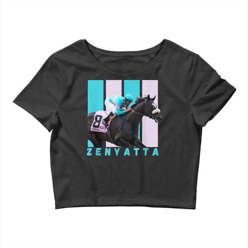 Zenyatta Horse, Thoroughbred, Santa Anita, Del Mar T Shirt Crop Top by cm-arts | Artistshot