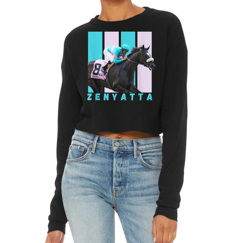 Zenyatta Horse, Thoroughbred, Santa Anita, Del Mar T Shirt Cropped Sweater by cm-arts | Artistshot