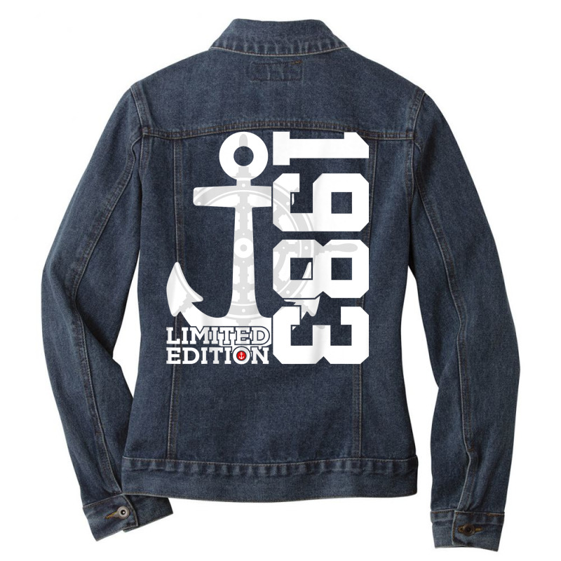 39 Year Capacity 1983 Limited Edition Sailor 39th Birthday Ladies Denim Jacket by Uniform | Artistshot