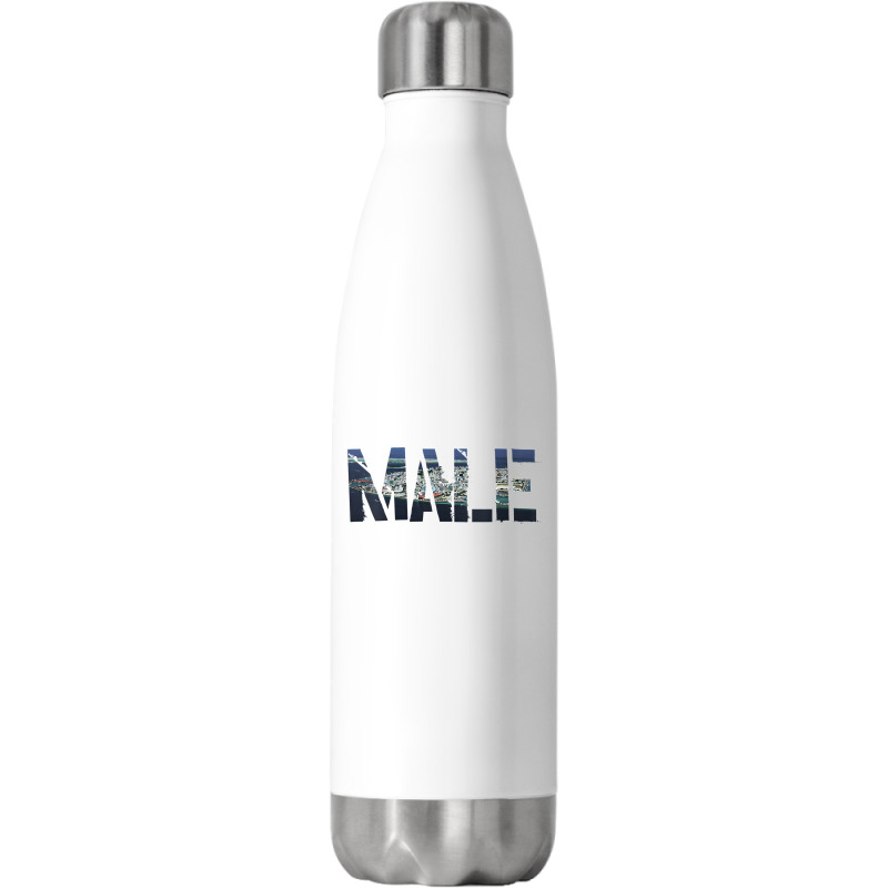 Womens Male City Maldives Souvenir Gift For Men Women V Neck T Shirt Stainless Steel Water Bottle | Artistshot