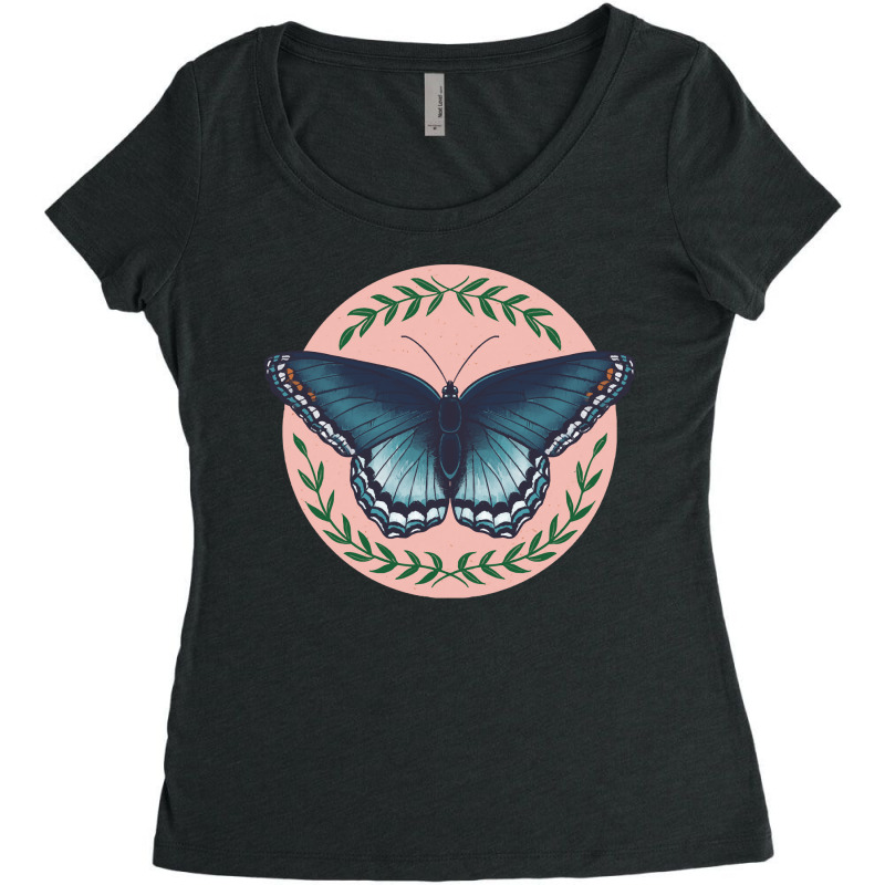 Butterfly Limenitis Arthemis Butterfly Illustration Women's Triblend Scoop T-shirt by troglemother | Artistshot