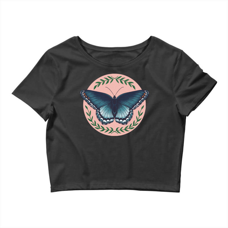 Butterfly Limenitis Arthemis Butterfly Illustration Crop Top by troglemother | Artistshot