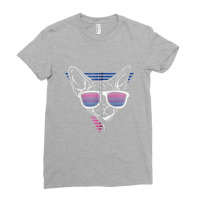 Cat Wearing Sunglasses Funny Bi Sexual Pride Kitten Lover Ladies Fitted T-shirt | Artistshot