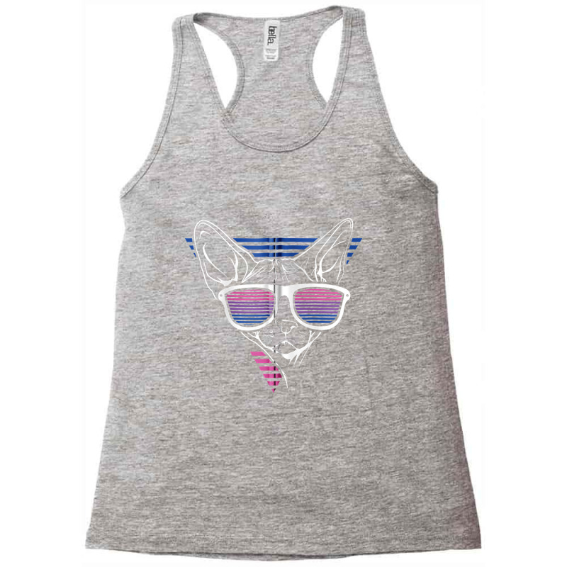 Cat Wearing Sunglasses Funny Bi Sexual Pride Kitten Lover Racerback Tank by Charlotte J Miracle | Artistshot