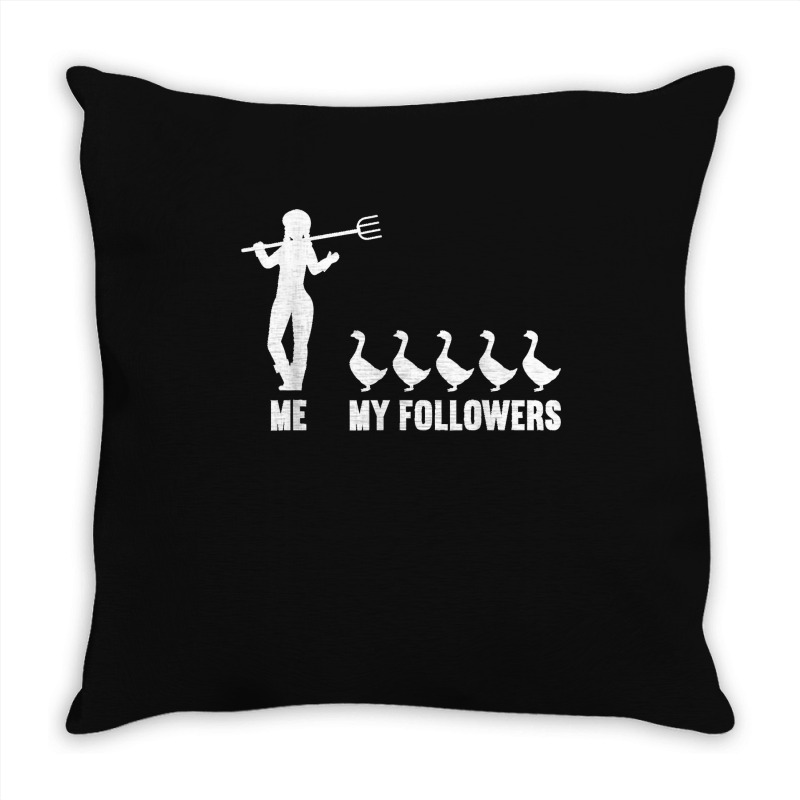 Me And My Followers Woman Ducks Duck Lover Throw Pillow | Artistshot