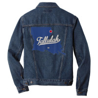 Tallulah Louisiana La Map T Shirt Men Denim Jacket | Artistshot