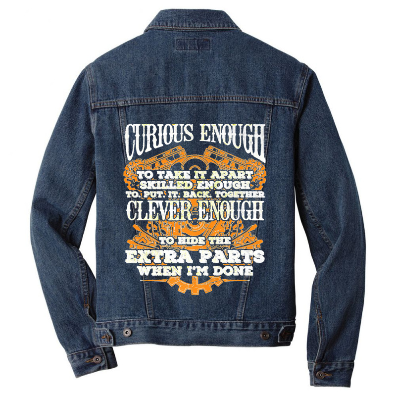 Mechanic Car Engineer Skilled Mechanics Funny Auto Garage Premium Men Denim Jacket | Artistshot