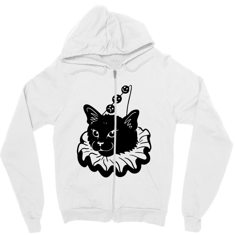 Cat Clown Essential Zipper Hoodie by Wrip1959 | Artistshot