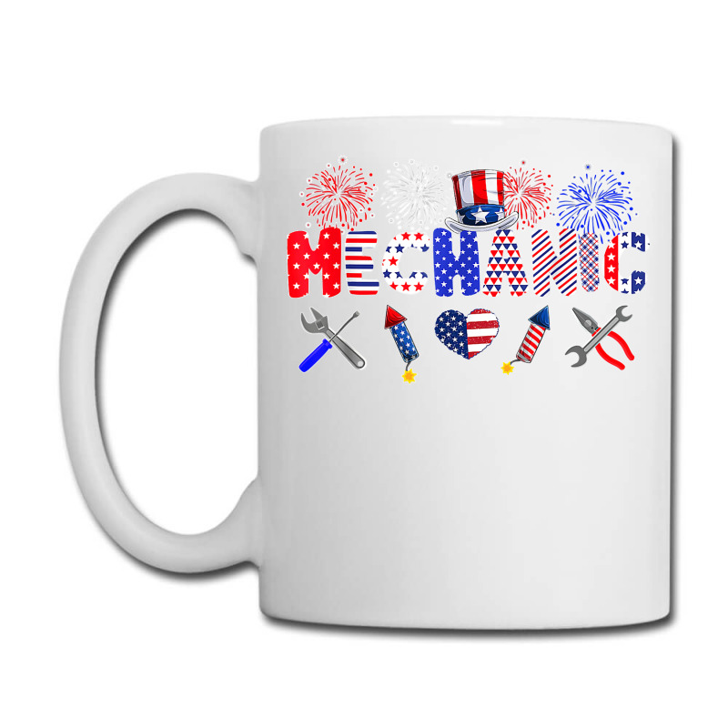 Mechanic Proud American Flag Fireworks Happy 4th Of July Coffee Mug | Artistshot