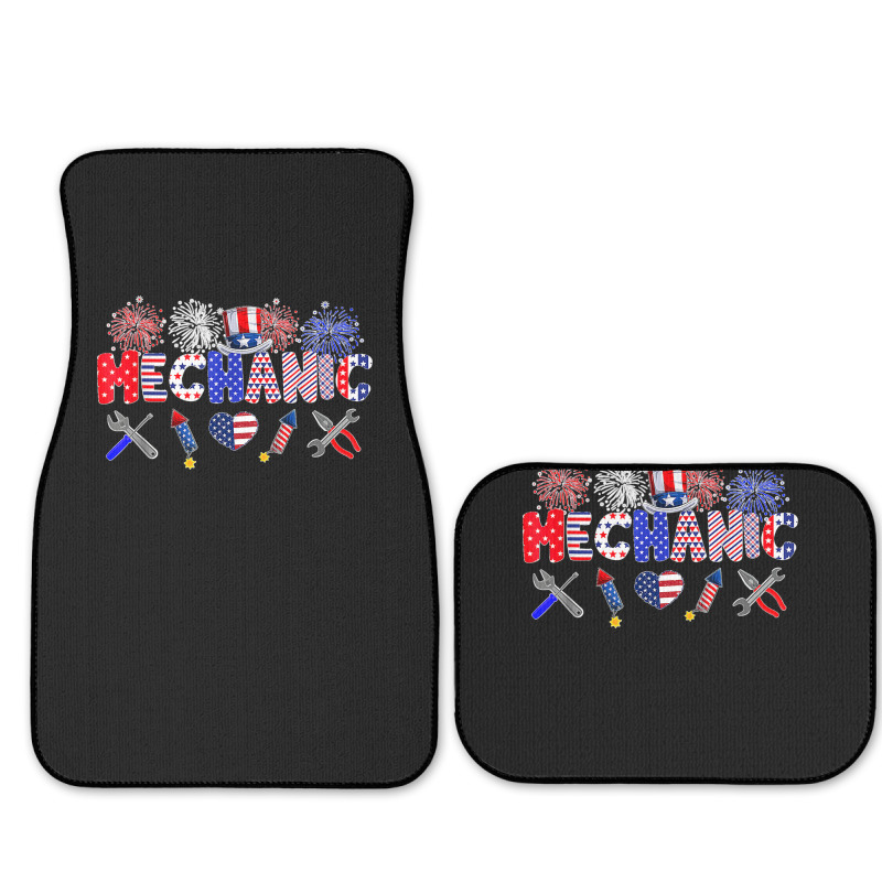 Mechanic Proud American Flag Fireworks Happy 4th Of July Full Set Car Mats | Artistshot