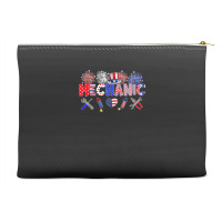 Mechanic Proud American Flag Fireworks Happy 4th Of July Accessory Pouches | Artistshot