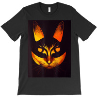 Halloween Cat   Scary Kitty   Creepy Halloween Party T-shirt | Artistshot