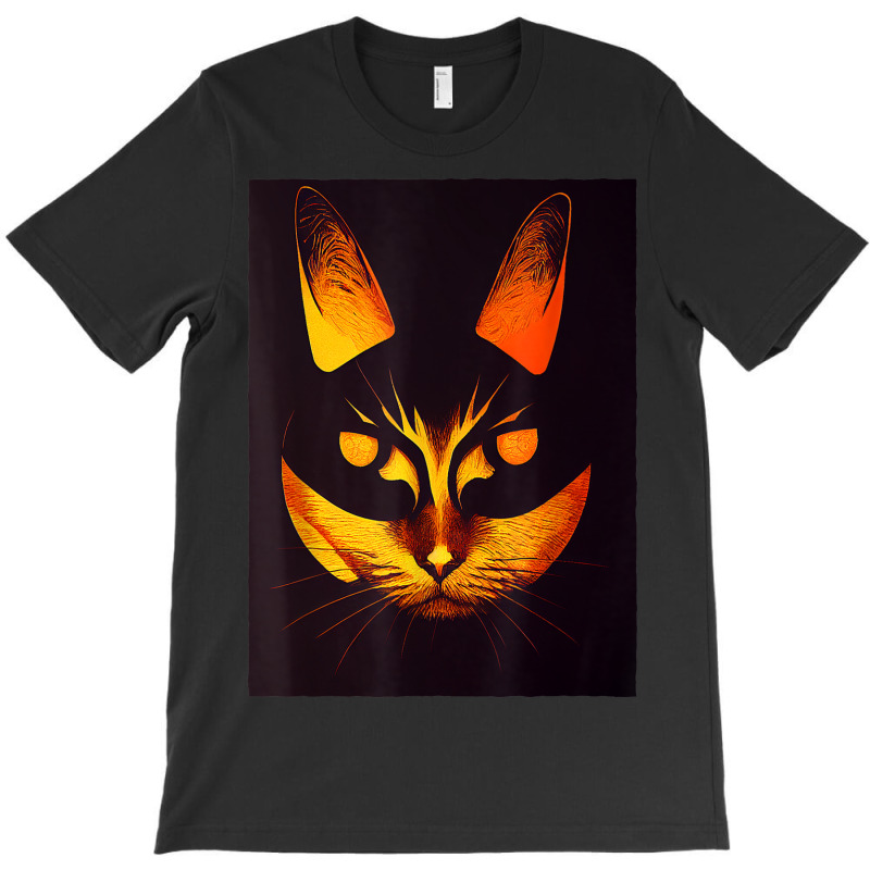 Halloween Cat   Scary Kitty   Creepy Halloween Party T-shirt | Artistshot