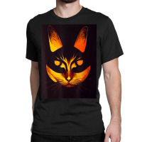 Halloween Cat   Scary Kitty   Creepy Halloween Party Classic T-shirt | Artistshot