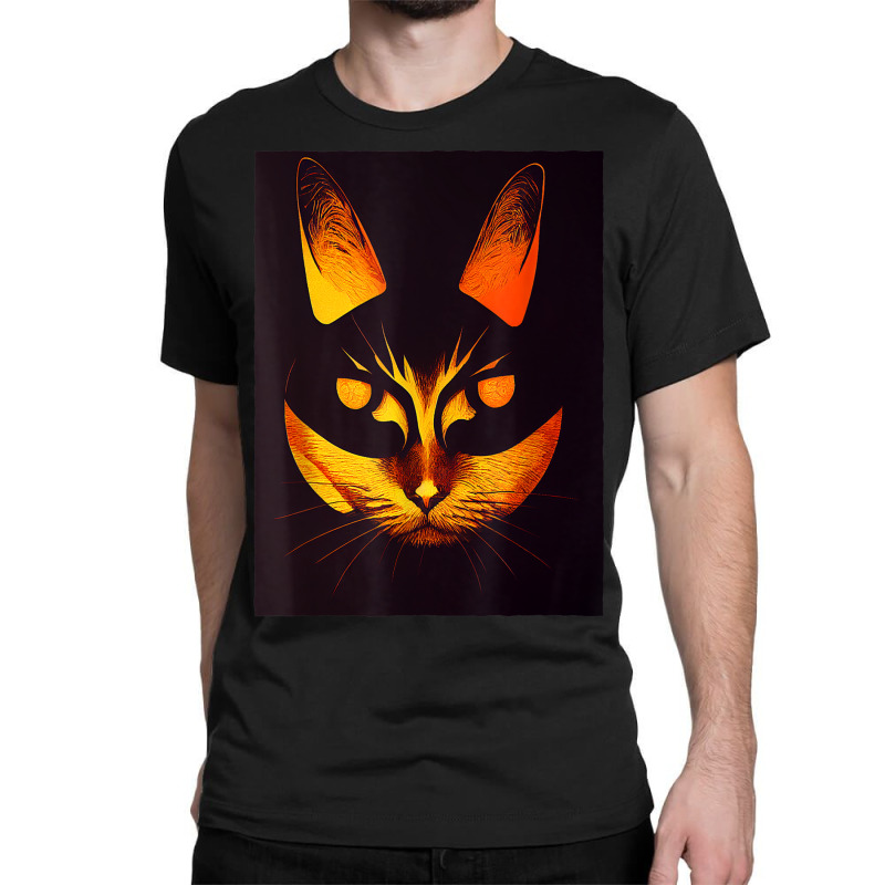 Halloween Cat   Scary Kitty   Creepy Halloween Party Classic T-shirt | Artistshot