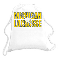 Womens Michigan Lacrosse Helmet Mi Lax The Wolverine State Gift V Neck Drawstring Bags | Artistshot