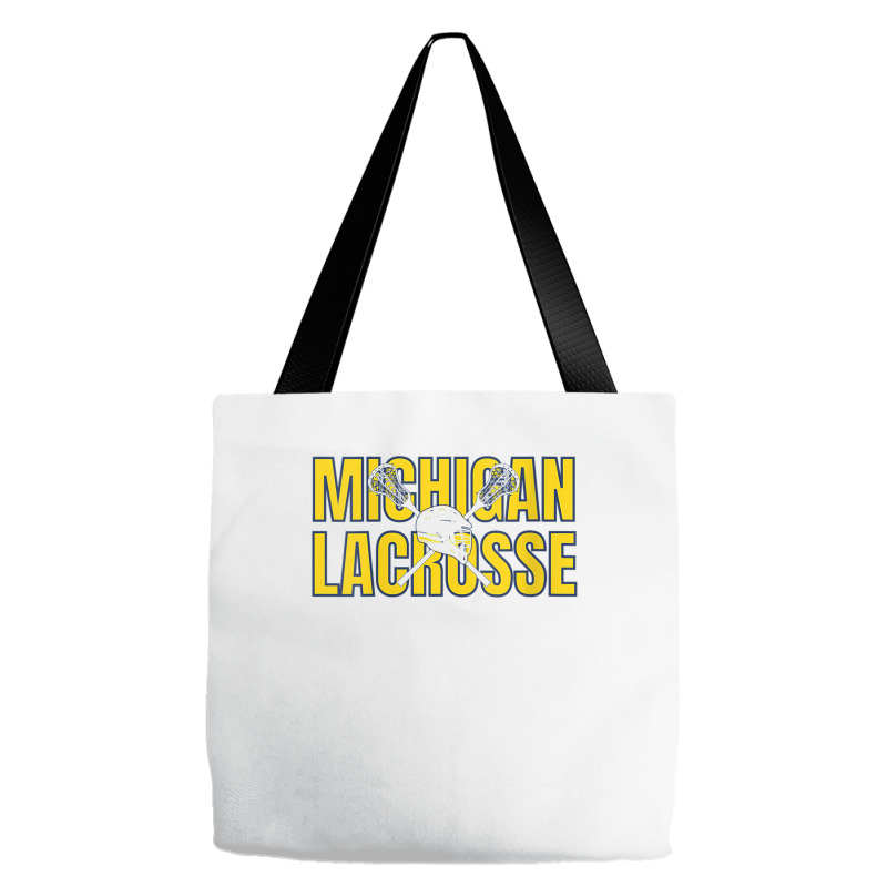 Womens Michigan Lacrosse Helmet Mi Lax The Wolverine State Gift V Neck Tote Bags | Artistshot