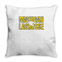 Womens Michigan Lacrosse Helmet Mi Lax The Wolverine State Gift V Neck Throw Pillow | Artistshot