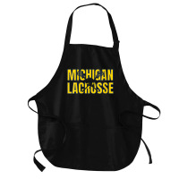 Womens Michigan Lacrosse Helmet Mi Lax The Wolverine State Gift V Neck Medium-length Apron | Artistshot