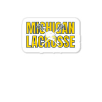 Womens Michigan Lacrosse Helmet Mi Lax The Wolverine State Gift V Neck Sticker | Artistshot