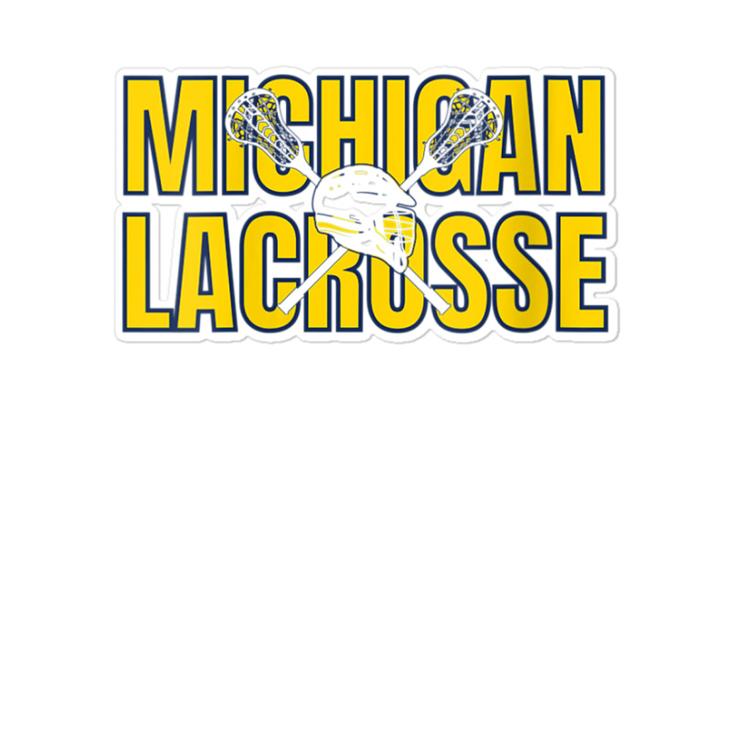 Womens Michigan Lacrosse Helmet Mi Lax The Wolverine State Gift V Neck Sticker | Artistshot