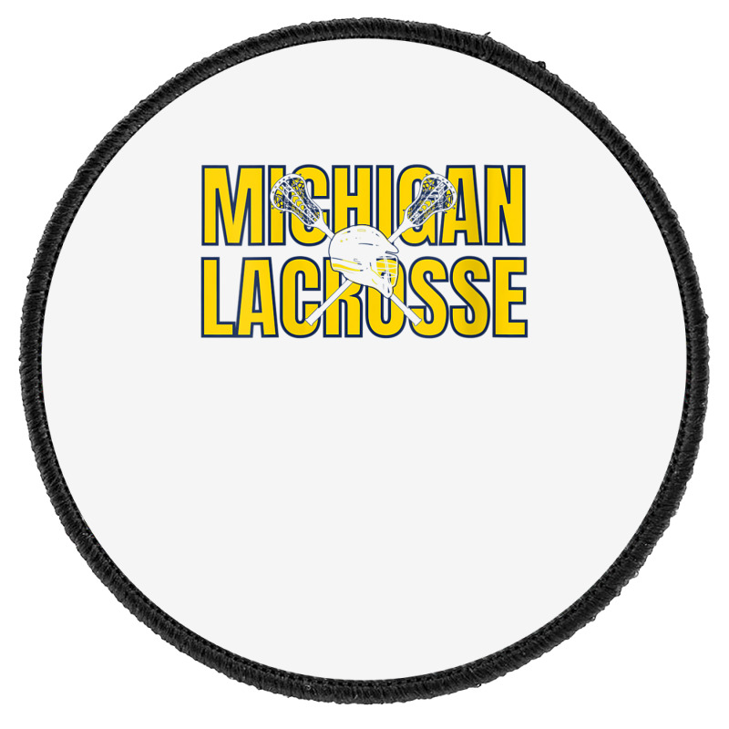 Womens Michigan Lacrosse Helmet Mi Lax The Wolverine State Gift V Neck Round Patch | Artistshot