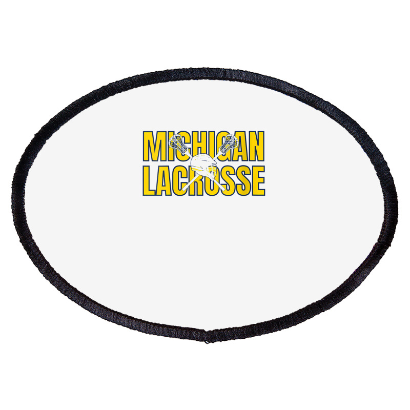 Womens Michigan Lacrosse Helmet Mi Lax The Wolverine State Gift V Neck Oval Patch | Artistshot