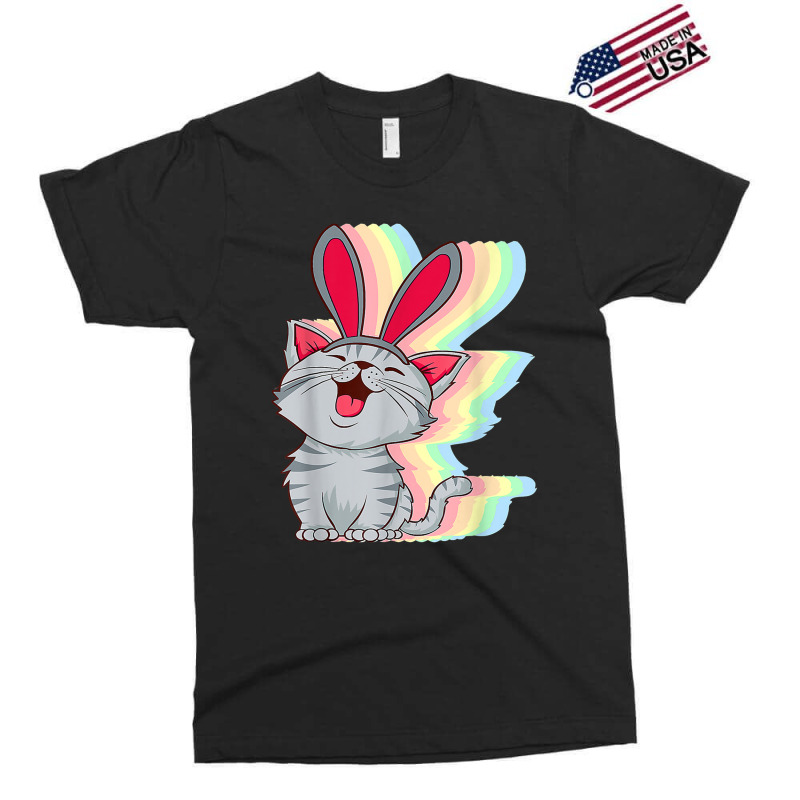 Cat Bunny Ears Easter Day Cute Pet Kitten Lover Boys Girls Exclusive T-shirt by Claire J Tinsley | Artistshot