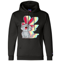 Cat Bunny Ears Easter Day Cute Pet Kitten Lover Boys Girls Champion Hoodie | Artistshot