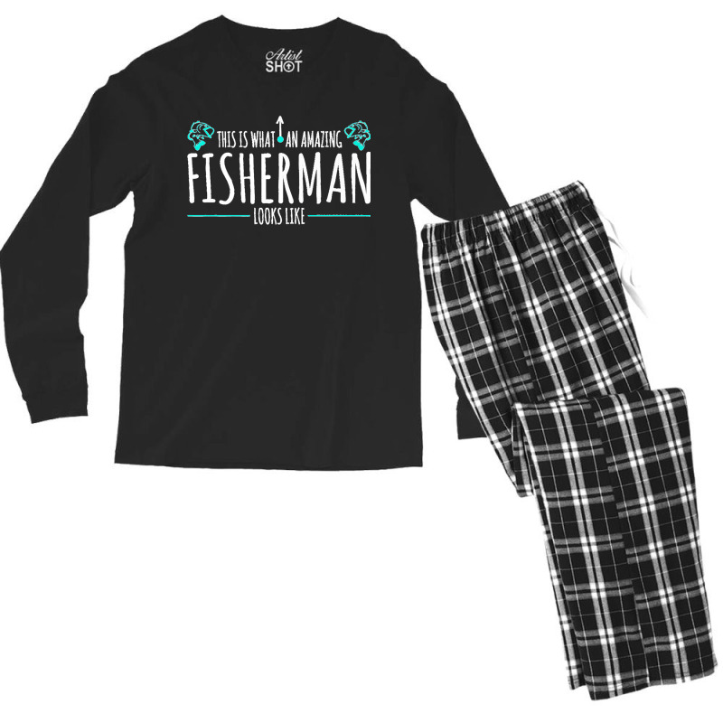 Mens Amazing Fisherman Funny Fishing Quotes Premium Men's Long Sleeve Pajama Set | Artistshot