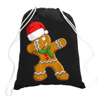 Dabbing Gingerbread Santa Christmas Kids Boys Xmas Cookie Drawstring Bags | Artistshot