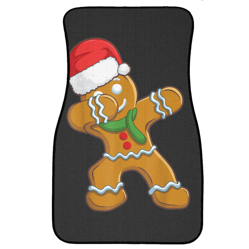 Dabbing Gingerbread Santa Christmas Kids Boys Xmas Cookie Front Car Mat | Artistshot