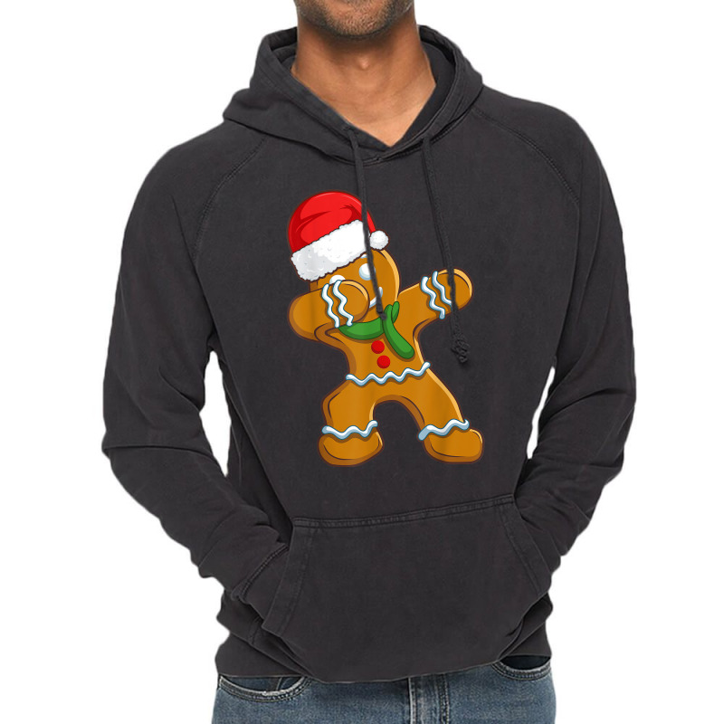 Dabbing Gingerbread Santa Christmas Kids Boys Xmas Cookie Vintage Hoodie | Artistshot