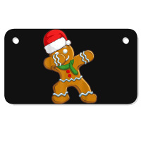 Dabbing Gingerbread Santa Christmas Kids Boys Xmas Cookie Motorcycle License Plate | Artistshot